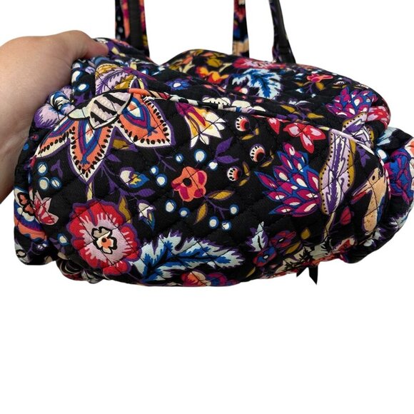 Vera Bradley Glenna Shoulder Bag Floral Medium Leather Details Multiple Pockets - Picture 8 of 12